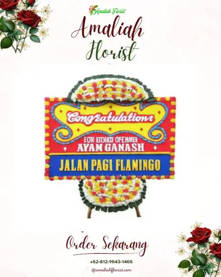 Sewa Papan Bunga Guci